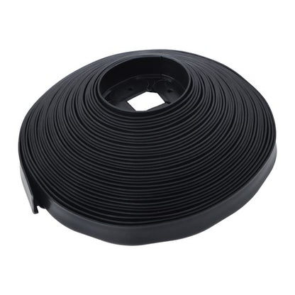 Solid Spare Garden Edging Landscape Edging with 60 Spikes for Lawn 1.5 Inch 100FT Black