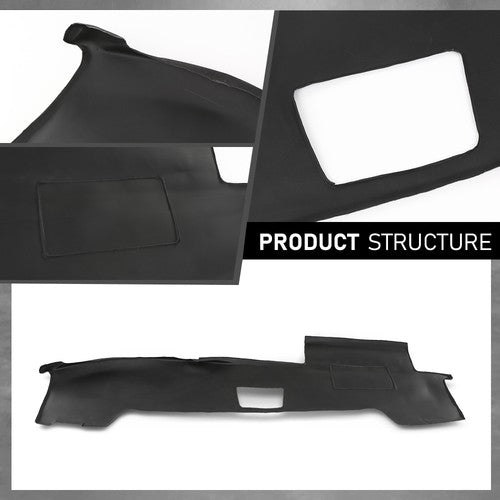 Solid Spare TPE Dash Cover Dashboard Overlay Fit For 03-09 Toyota 4Runner W/ Speaker Holes