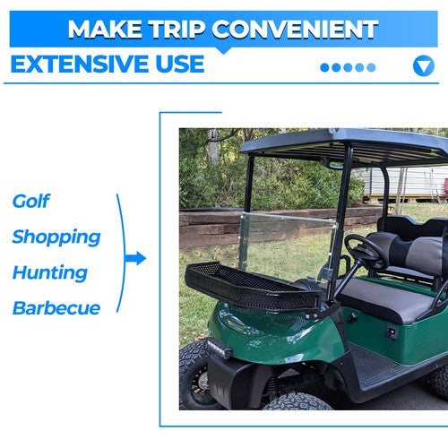 Solid Spare For 2008+ EZGO RXV Golf Cart Front Clay Basket Storage Cargo W/ Mounting Bracket