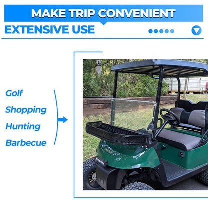 Solid Spare For 2008+ EZGO RXV Golf Cart Front Clay Basket Storage Cargo W/ Mounting Bracket