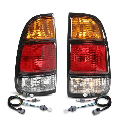Solid Spare Fit For Toyota Tundra 2000-2006 Pickup Tail Lights Brake Lamp Set W/ Bulbs