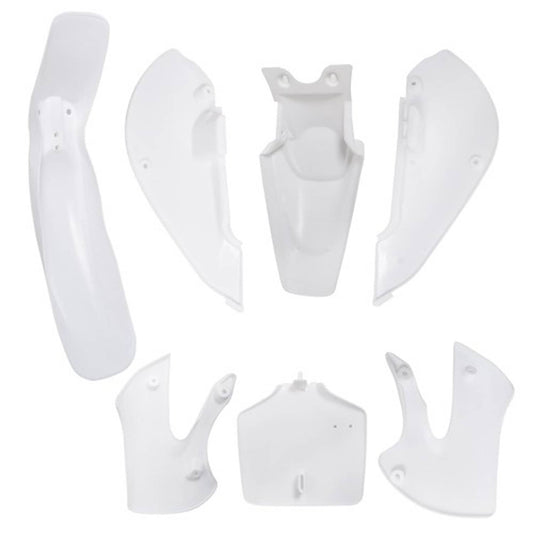 Solid Spare White Plastic Fender Fairing kit For Kawasaki KX 65 KLX 110 DRZ110 Suzuki RM65