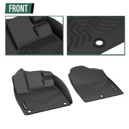 Solid Spare Fit For 23-24 Honda Pilot TPE Floor Mats All Weather Front Rear Row Carpet Liner