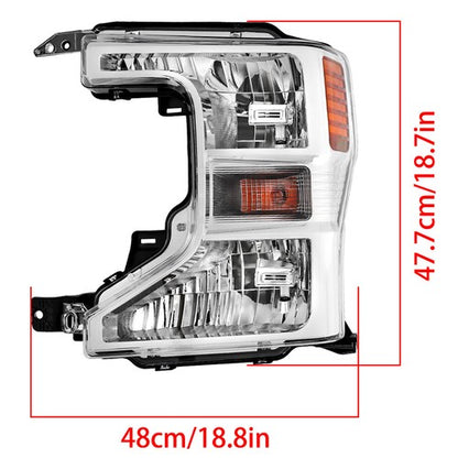 Solid Spare 1PCS LH Headlight Assembly Fit For Ford F250 F350 F450 2020-2022 Halogen Chrome