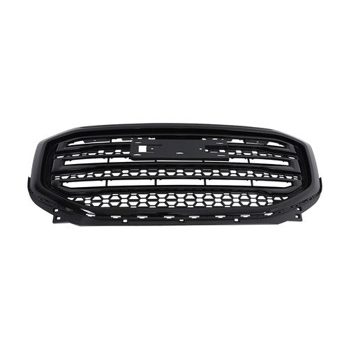 Solid Spare Compatible For GMC Acadia 2017-19 Gloss Black Front Bumper Upper Grille Plastic