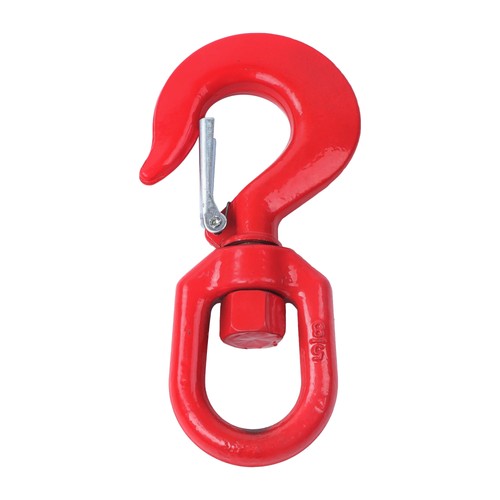 Solid Spare 3 Ton 5/8" Locking Swivel Hook Grade 80 Lifting Hook Rigging with Latch