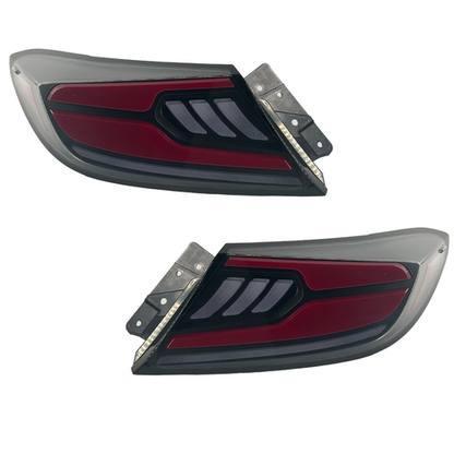 Pair Clear Lens LED Red Tail Lights For 2022-2024 Toyota GR86 Subaru BRZ ZN8 ZD8