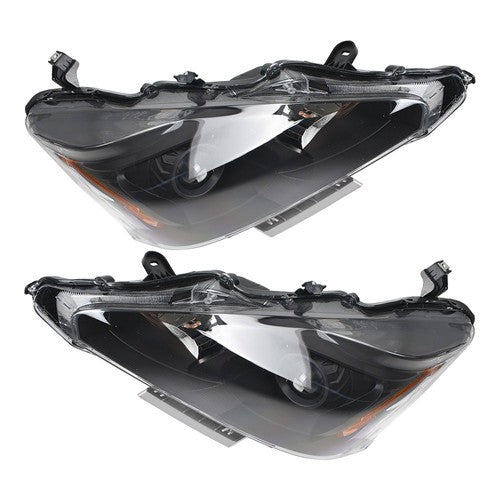 Solid Spare Black Headlights Housing Clear Left&Right Side For 2013-2015 Nissan Altima Sedan
