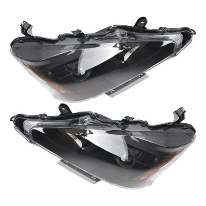 Solid Spare Black Headlights Housing Clear Left&Right Side For 2013-2015 Nissan Altima Sedan