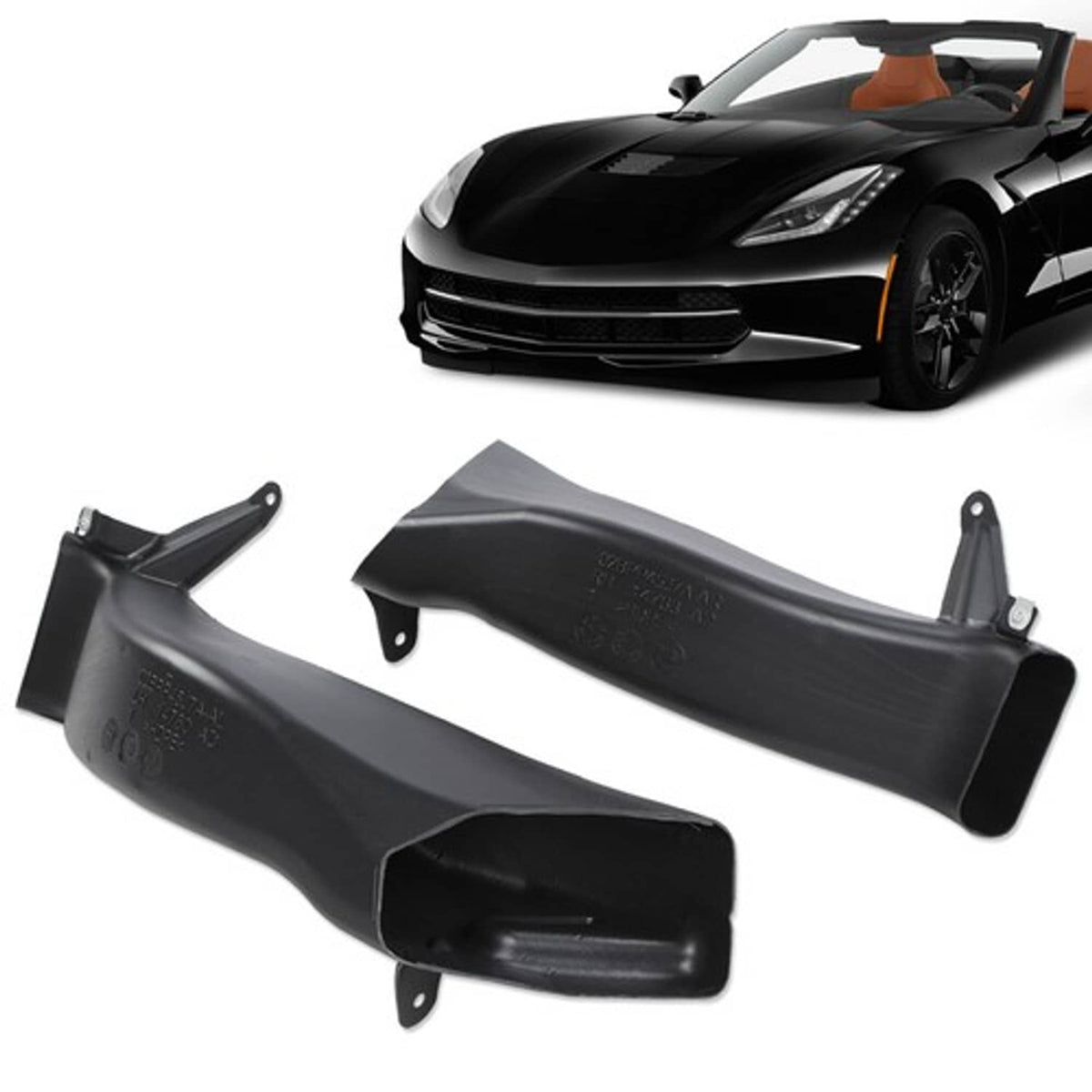 Solid Spare Fit For 2015-2019 Chevrolet C7 Corvette GM C7 Z06 Front Brake Duct Kit