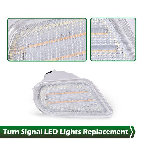 Solid Spare Fit For 1998-2002 Pontiac Firebird Trans Am Front Bumper LED Turn Signal Lights
