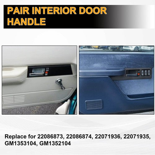 Solid Spare Pair Interior Door Handle For 88-89 94 Chevy GMC C/K1500 Suburban Chrome Lever
