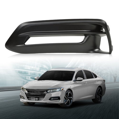 Solid Spare Fit For 18-20 Honda Accord Front Bumper Fog Light Bezel Lamp Trim Left