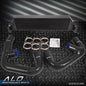 Solid Spare Intercooler Upgrade Kit + Silicone Hose Black Fit For Volkswagen Golf R GTI MK7