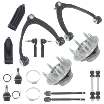 Solid Spare For Chevy Silverado 1500 07-13 Front Wheel Hub Bearings Upper Control Arm 14pc