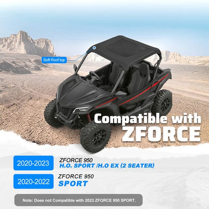 Solid Spare Soft Roof Top w/ Window For 2020-2022 2023 CF-Moto ZForce 950 HO SPORT/EX UTV