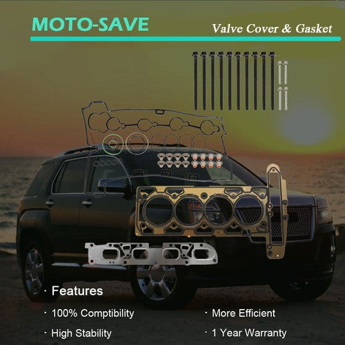 Solid Spare Head Gasket Bolts Set For 10-17 Chevrolet Equinox 12-17 Buick Verano 2.4L l4