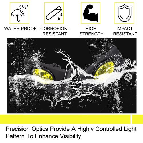 For 2001-2003 Honda Civic Yellow Lens Front Driving Fog Light Kit Harness+Switch