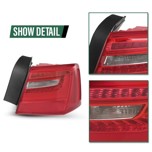 Solid Spare Outer Tail Light Fit For 2012-16 Audi A6 C7 Rear Brake Lamp Right Passenger Side