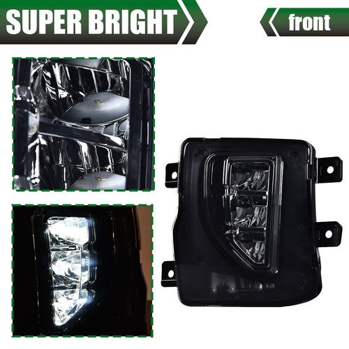 Solid Spare Fit For 2016-2018 Chevy Silverado 1500 LED Smoke Bumper Fog Light Lamps+Switch