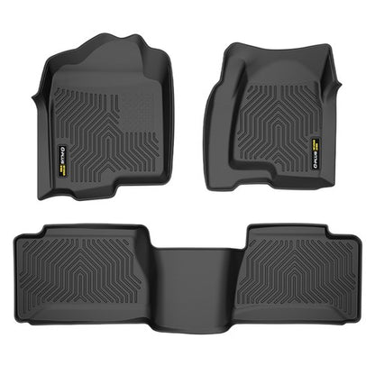 Solid Spare TPE Floor Mats Liners Fit For 1999-2006 Chevy Silverado/GMC Sierra Extended Cab