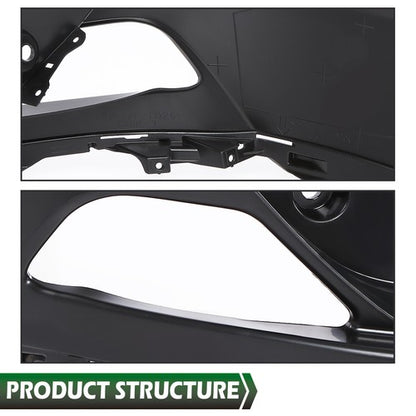 Solid Spare Rear Upper & Lower Bumper Cover Set Fit For 2016 2017 2018 Toyota RAV4