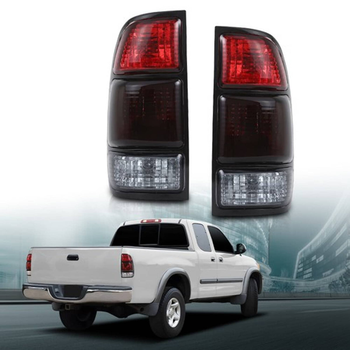 Solid Spare Fit For 00-06 Toyota Tundra Smoke Tail Lights Brake Lamps Assembly Left+Right