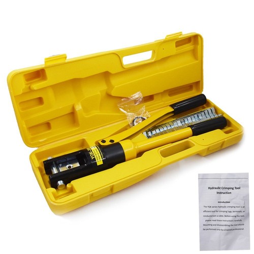 Solid Spare 16 Mt Hydraulic Wire Crimper Crimping Tool Battery Cable Lug Terminal 11 Dies US