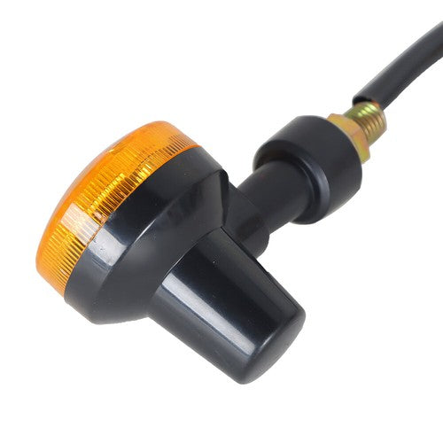 Solid Spare For Yamaha Kawasaki Honda 4X Motorcycle Turn Signals Blinker Light Black Amber