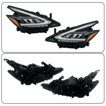 Solid Spare Clear Black Housing For 2019-2021 Nissan Murano Pair LH&RH Projector Headlights