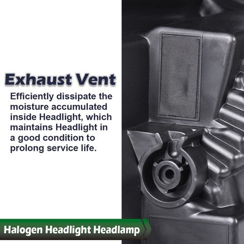 Solid Spare Fit For 2015-2017 Ford F-150 Amber Chrome Housing Headlight Left Driver Side