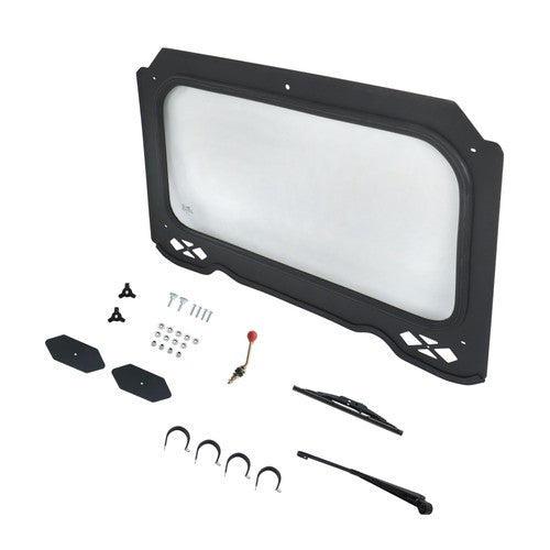 Solid Spare For Polaris RZR 900 1000 Turbo 2014-2018 Full Glass Windshield W/Wiper Front