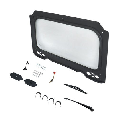 Solid Spare For Polaris RZR 900 1000 Turbo 2014-2018 Full Glass Windshield W/Wiper Front