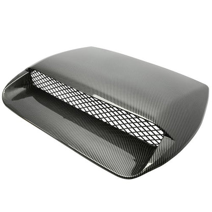 Solid Spare Carbon Fiber Look Air Flow Hood Scoop Bonnet Vent For 2015-2021 Subaru WRX STI