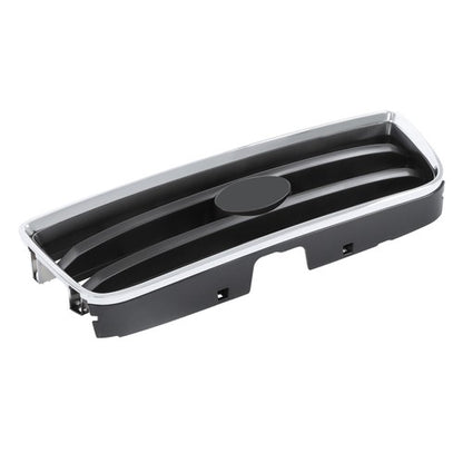 Solid Spare Front Bumper Upper Grille Chrome Shell w/ Insert For Subaru Forester 2003-2005
