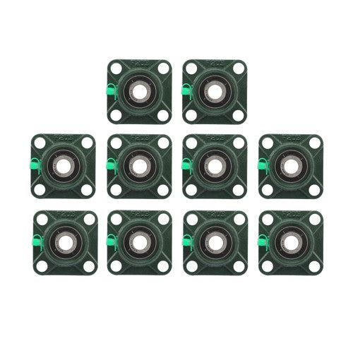Solid Spare 10pcs UCF202-10 Pillow Block Bearing Self-Aligning Solid Base 4-Bolt 5/8" Bore