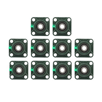 Solid Spare 10pcs UCF202-10 Pillow Block Bearing Self-Aligning Solid Base 4-Bolt 5/8" Bore