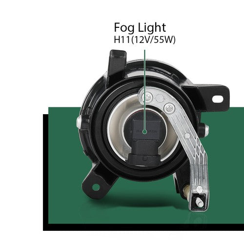 Solid Spare Front Bumper Fog Lights Driving Lamps Fit For 2009-2012 Audi A4 S4 B8 Left+Right