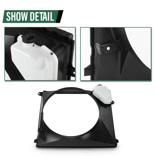 Solid Spare Fit For 16-23 Toyota Tacoma Radiator Fan Shroud with Reservoir TO3110190