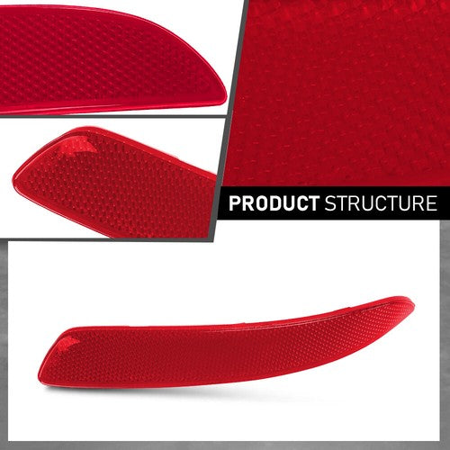 Solid Spare Fit For 07-13 BMW X5 E70 Right Passenger Side Rear Bumper Reflector Light Red