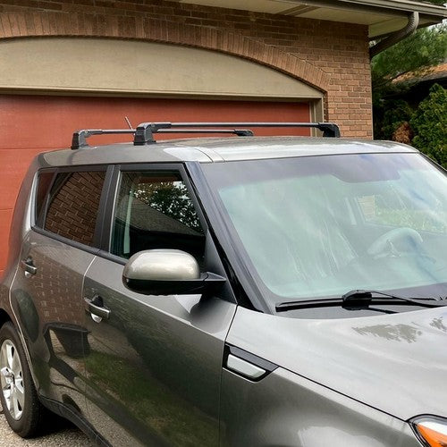 Solid Spare For Kia Soul 2014-2019 Aluminum Roof Rack Rail Cross Bars Luggage Cargo Carrier