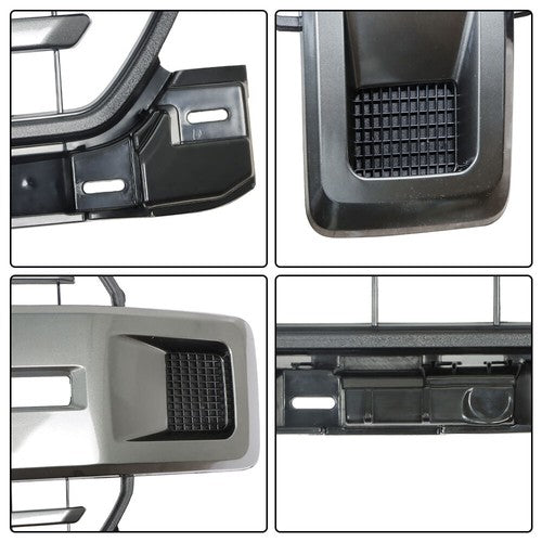 Solid Spare JL3Z-8200-FCPTM Hood Grille Bumper Upper Gray Set For Ford F-150 2018-2020 New