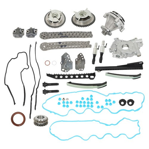 Solid Spare Timing Chain Kit Oil+Water Pump VVT Valves Fit For Ford F-250 2005 06-2010 5.4L