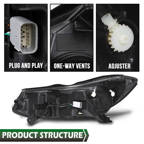 Solid Spare Projector Headlights Headlamps w/ LED DRL Fit For 17-22 Chevy Trax Left+Right