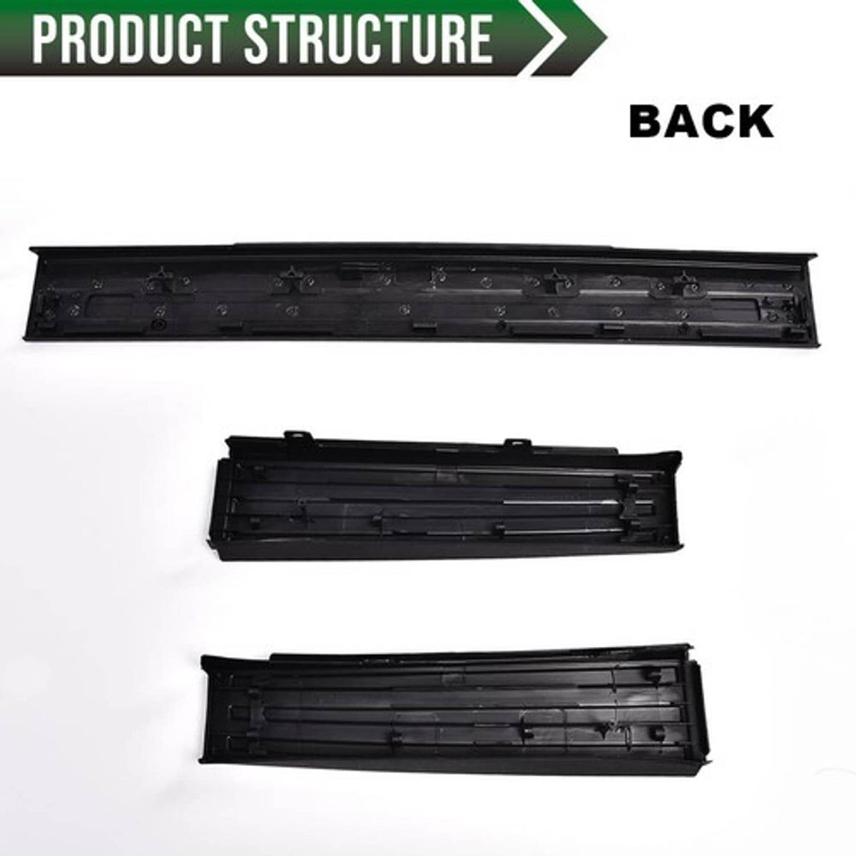 Solid Spare Fit For 2009-2014 Ford F150 Flexible Flex Step Tailgate Molding Trim Black New