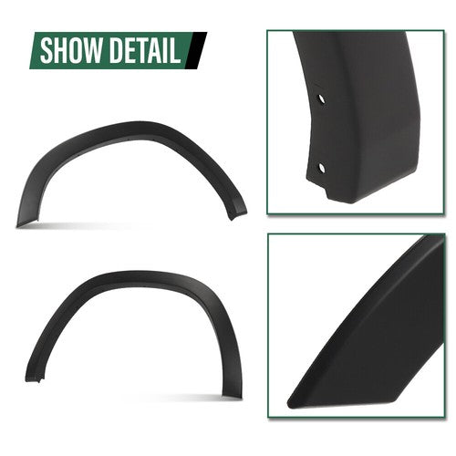 Solid Spare Factory Style Fender Flares w/ Mud Guard Fit For 19-24 Dodge Ram 1500 Smooth