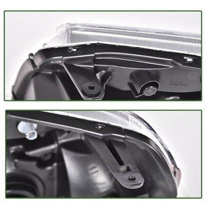 Solid Spare Fit For 05-09 Chevy Equinox Clear Lens Chrome Housing Headlights Left+Right