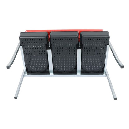 Solid Spare 3 Hole Chicken Egg Nesting Boxes With Metal Legs Chicken Laying Box Red