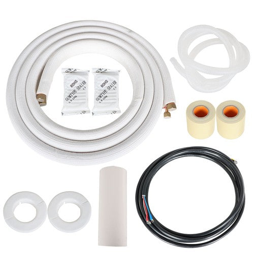 Solid Spare 3/8-5/8 Dia. 16 Feet Install Kit Air Conditioning Cooling Connection Pipe