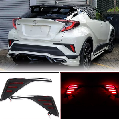 For 2016-2021 Toyota CHR C-HR Pair Rear Bumper Reflector Brake Light Lamp Pair